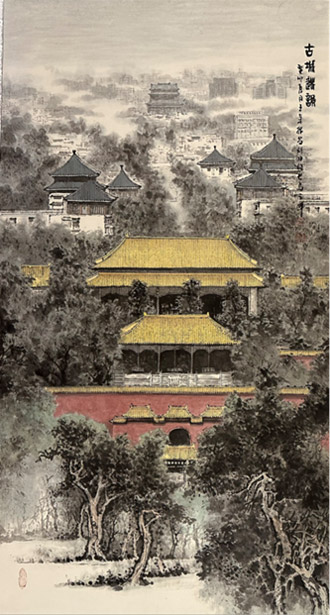 王余根博士经典建筑画《古城遗韵》 王余根博士经典建筑画《古城遗韵》